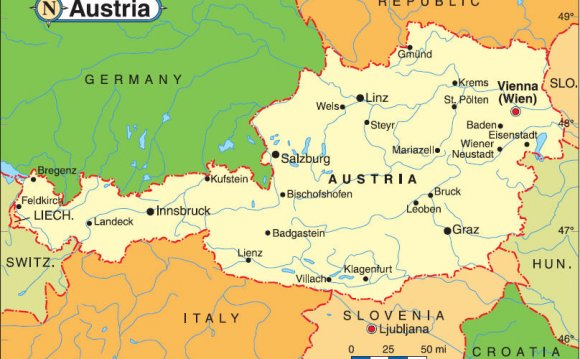 Austria Map in English images