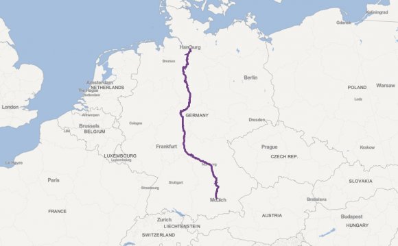 Hamburg to Munich by train