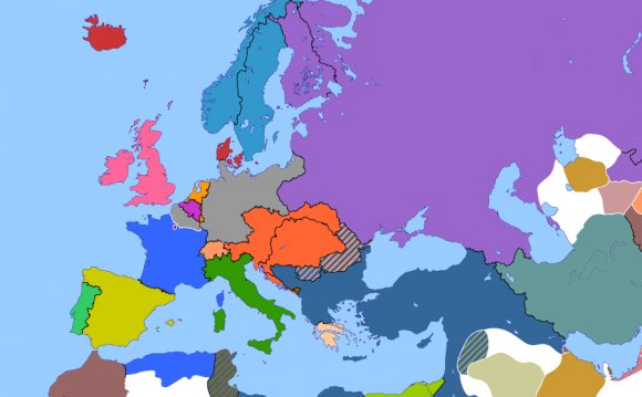 Political map of Europe and