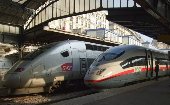 Apr 2008, TGV and ICE trains