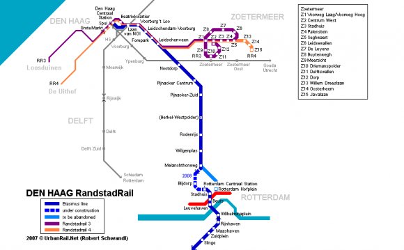 The Hague Metro map
