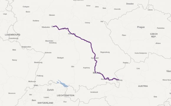 Salzburg to Frankfurt am Main