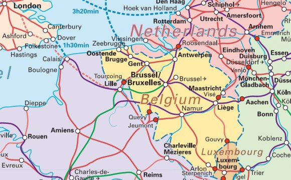 Germany Belgium map