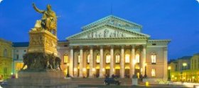 Munich: National Theatre on Max-Joseph-Platz, evening