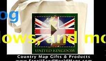 Country Map and Flag Designs on Gifts and Products from