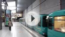 Frankfurt, departing U-Bahn train