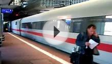 ICE train ariving in Kassel Wilhelmshohe station in Germany