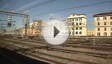 Train ride from Fiumicino airport to Rome, Italy
