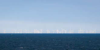 Denmark off-shore wind farms, turbines on the Baltic Sea