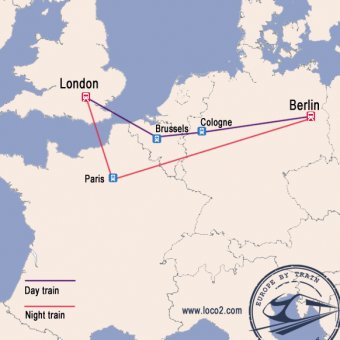 London to Berlin train route
