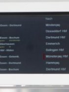 Train schedule info screen