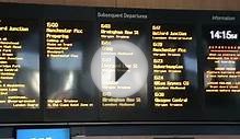 london euston railway station train departure notice board