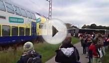 Train hit empty school Bus in Germany!