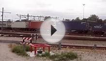 Venlo The Netherlands: Start run Freight Train to Germany